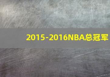 2015-2016NBA总冠军