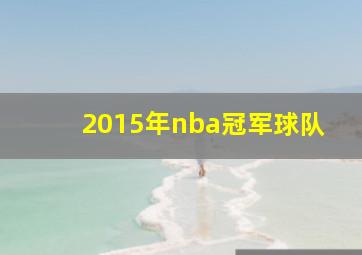 2015年nba冠军球队