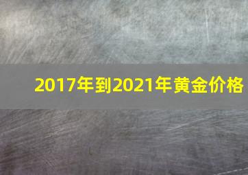 2017年到2021年黄金价格