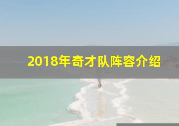 2018年奇才队阵容介绍