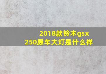 2018款铃木gsx250原车大灯是什么样