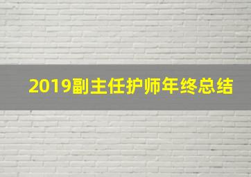 2019副主任护师年终总结