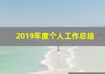 2019年度个人工作总结