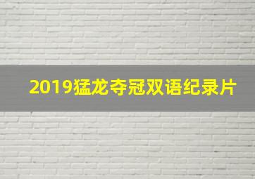 2019猛龙夺冠双语纪录片