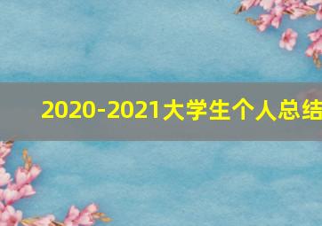 2020-2021大学生个人总结