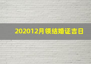 202012月领结婚证吉日