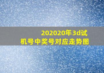 202020年3d试机号中奖号对应走势图