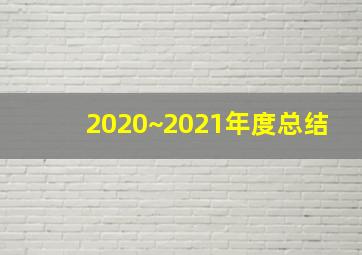 2020~2021年度总结