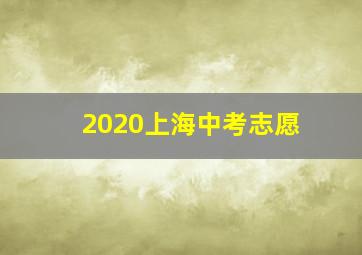 2020上海中考志愿