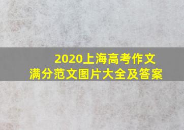 2020上海高考作文满分范文图片大全及答案