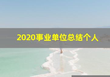 2020事业单位总结个人