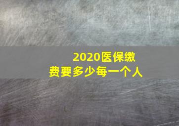 2020医保缴费要多少每一个人