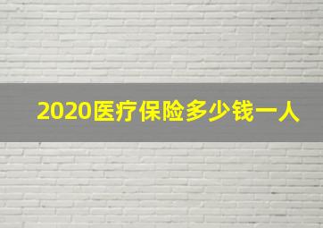 2020医疗保险多少钱一人