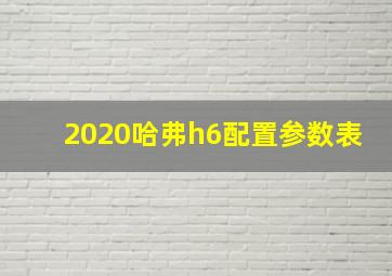 2020哈弗h6配置参数表