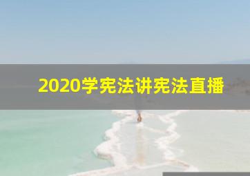 2020学宪法讲宪法直播