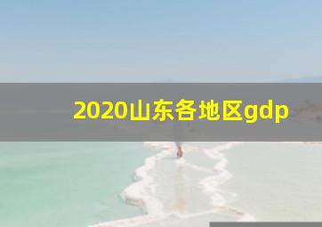 2020山东各地区gdp