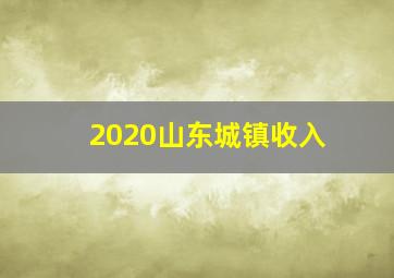 2020山东城镇收入