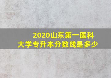 2020山东第一医科大学专升本分数线是多少