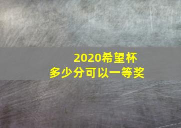 2020希望杯多少分可以一等奖