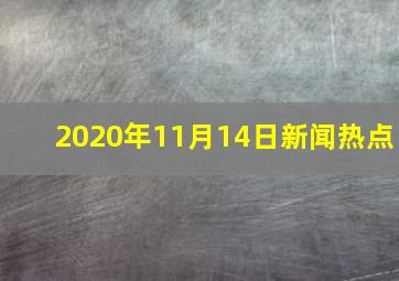 2020年11月14日新闻热点