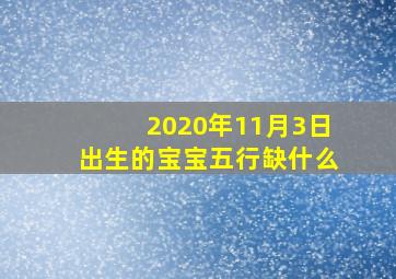 2020年11月3日出生的宝宝五行缺什么