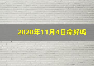 2020年11月4日命好吗