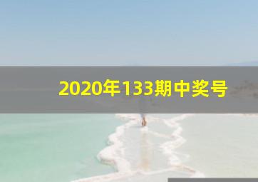 2020年133期中奖号