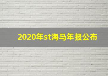 2020年st海马年报公布