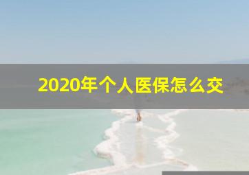 2020年个人医保怎么交