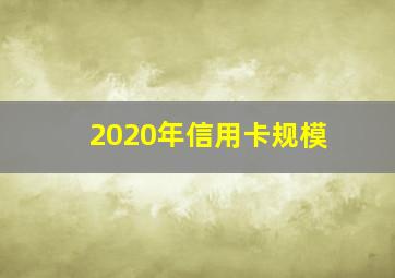 2020年信用卡规模