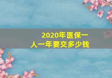 2020年医保一人一年要交多少钱