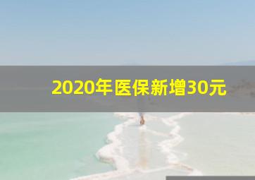 2020年医保新增30元