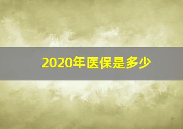 2020年医保是多少