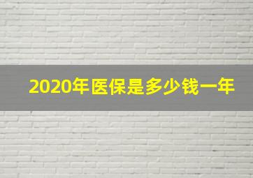 2020年医保是多少钱一年