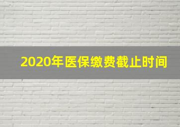 2020年医保缴费截止时间