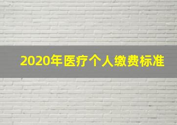 2020年医疗个人缴费标准