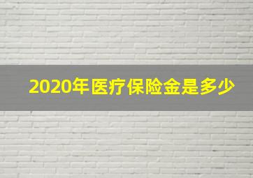 2020年医疗保险金是多少