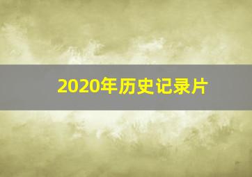 2020年历史记录片