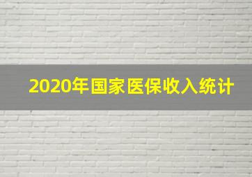 2020年国家医保收入统计