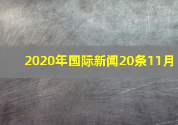 2020年国际新闻20条11月