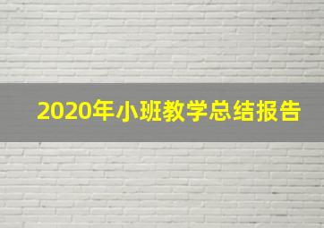 2020年小班教学总结报告