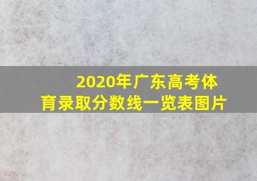 2020年广东高考体育录取分数线一览表图片