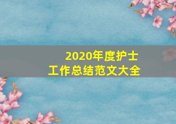 2020年度护士工作总结范文大全