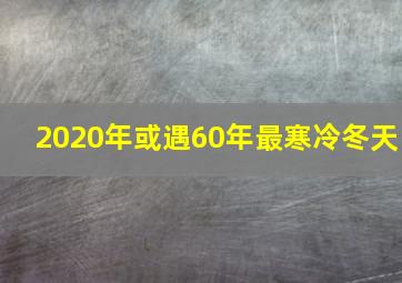 2020年或遇60年最寒冷冬天