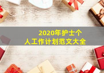 2020年护士个人工作计划范文大全