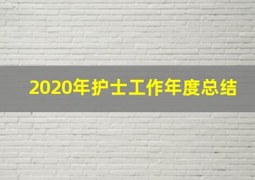 2020年护士工作年度总结