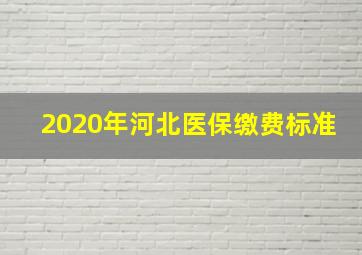 2020年河北医保缴费标准