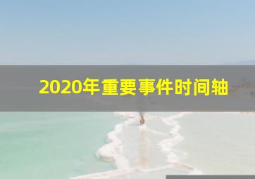 2020年重要事件时间轴