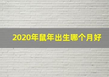 2020年鼠年出生哪个月好