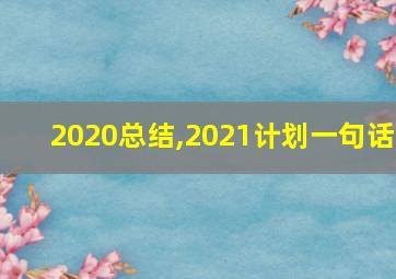 2020总结,2021计划一句话